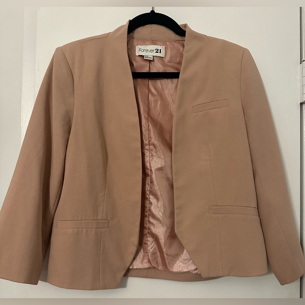 Forever 21 Women's Blush Pink Blazer